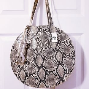Faux Snakeskin Tote